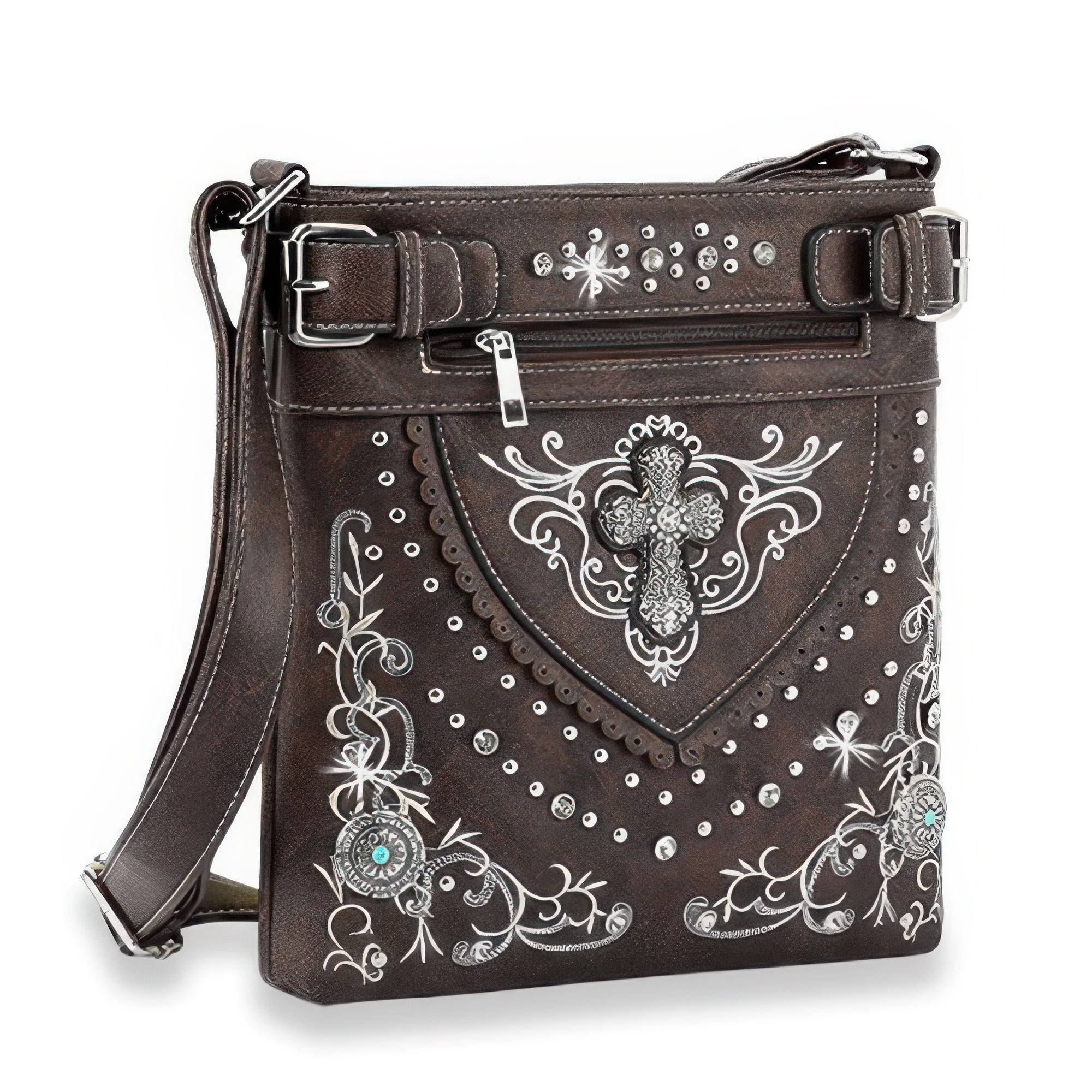 Western Cross Studded Concealed Carry Bag - KAM Family Botanics