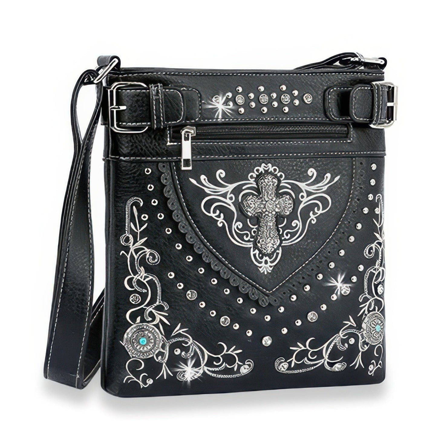 Western Cross Studded Concealed Carry Bag - KAM Family Botanics