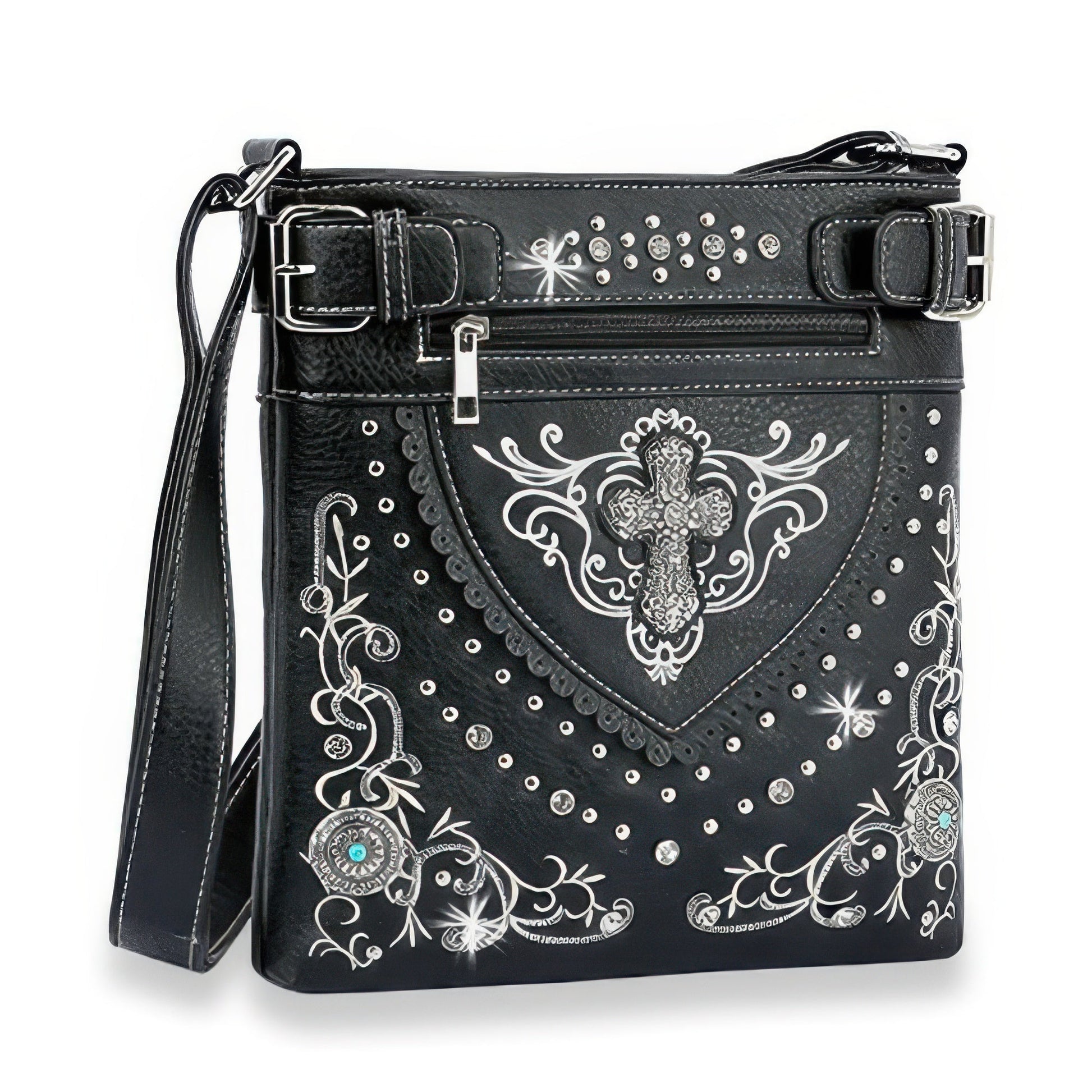 Western Cross Studded Concealed Carry Bag - KAM Family Botanics