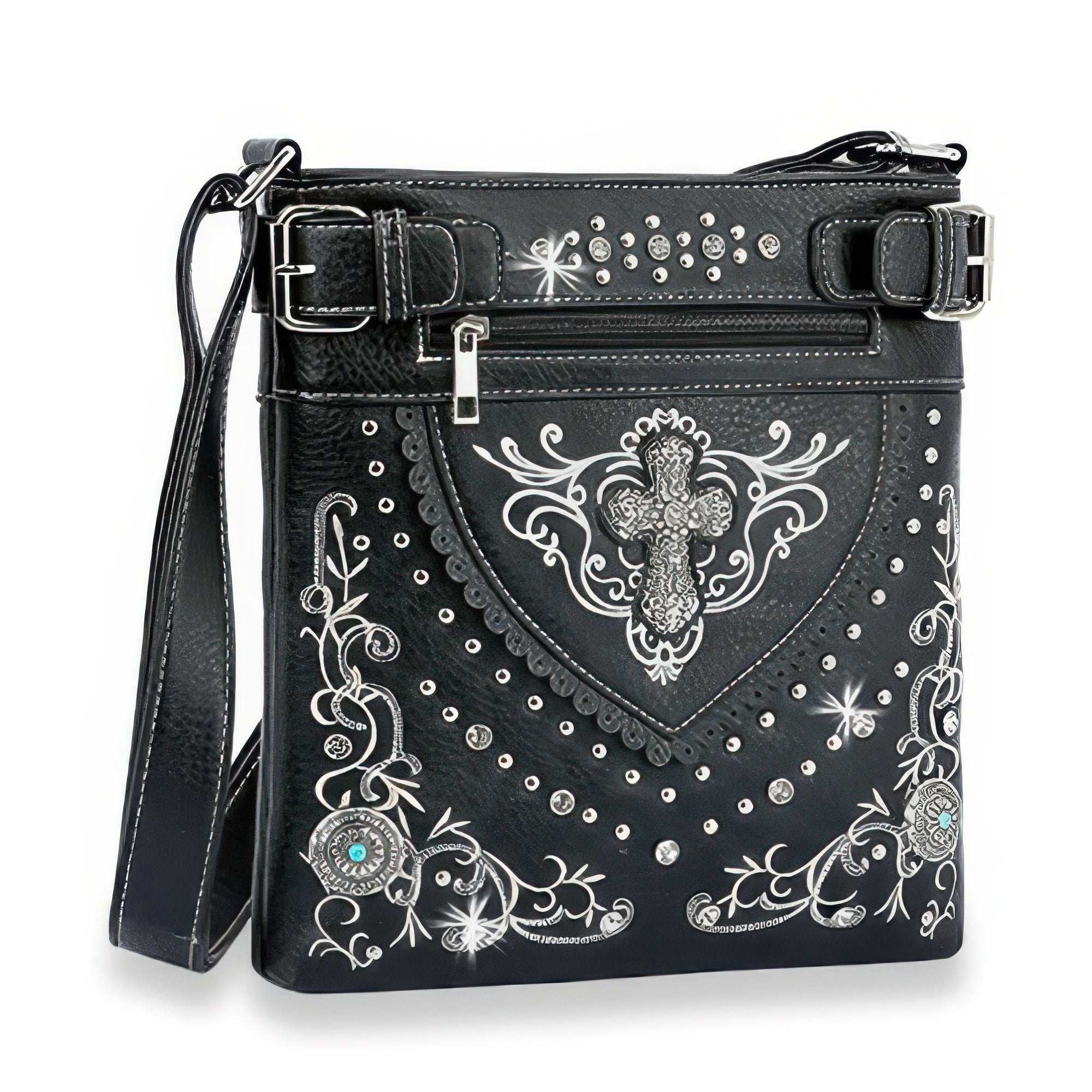 Western Cross Studded Concealed Carry Bag - KAM Family Botanics