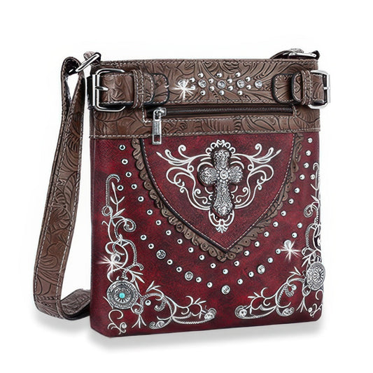 Western Cross Studded Concealed Carry Bag - KAM Family Botanics